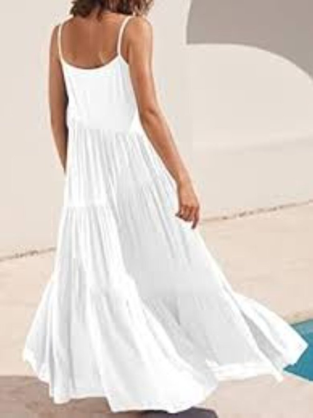 Logene Tiered Fully Lined Rayon Maxi Dress Size S